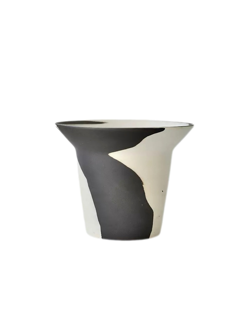 Monochrome Flared Clay Planter