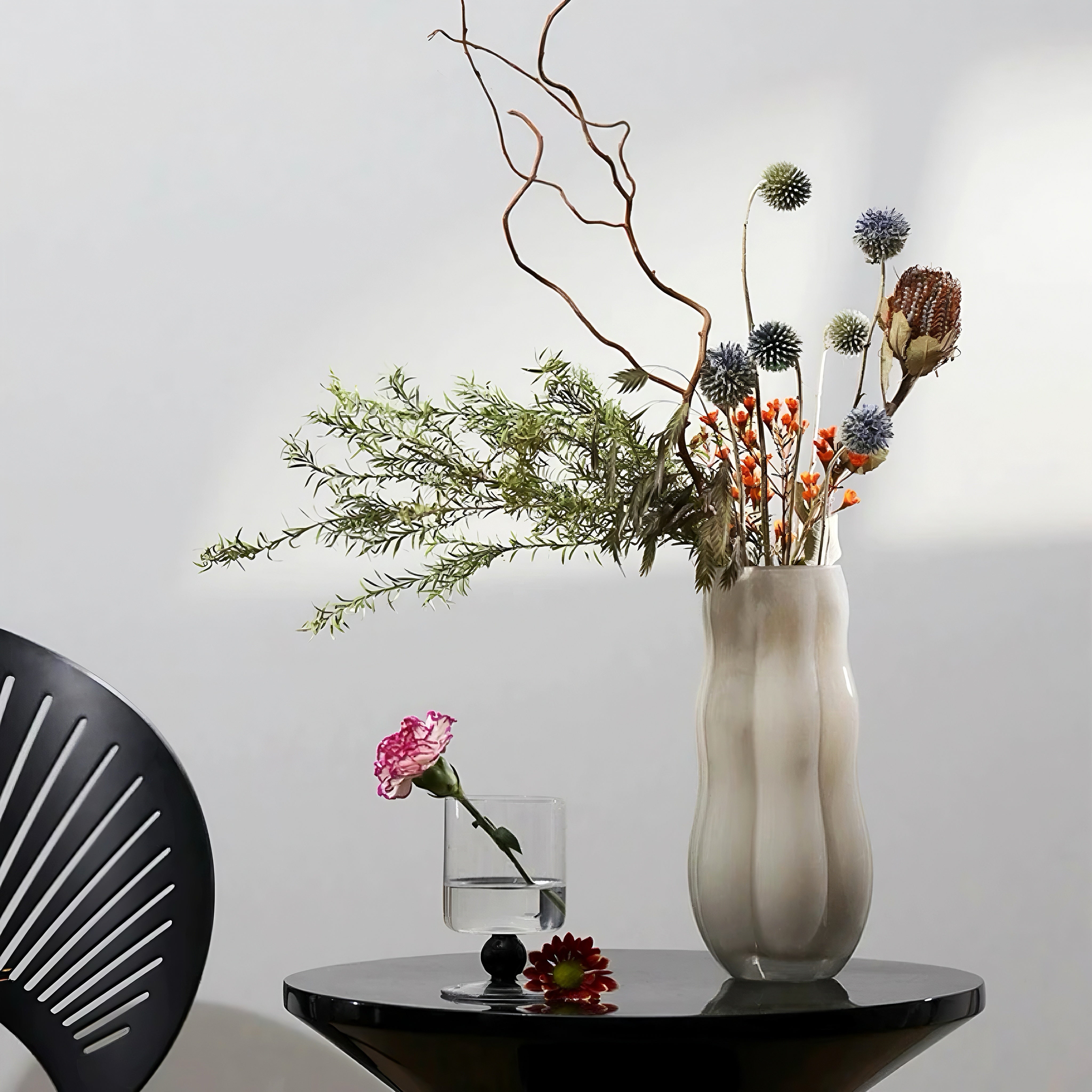 Grey Wave Vase