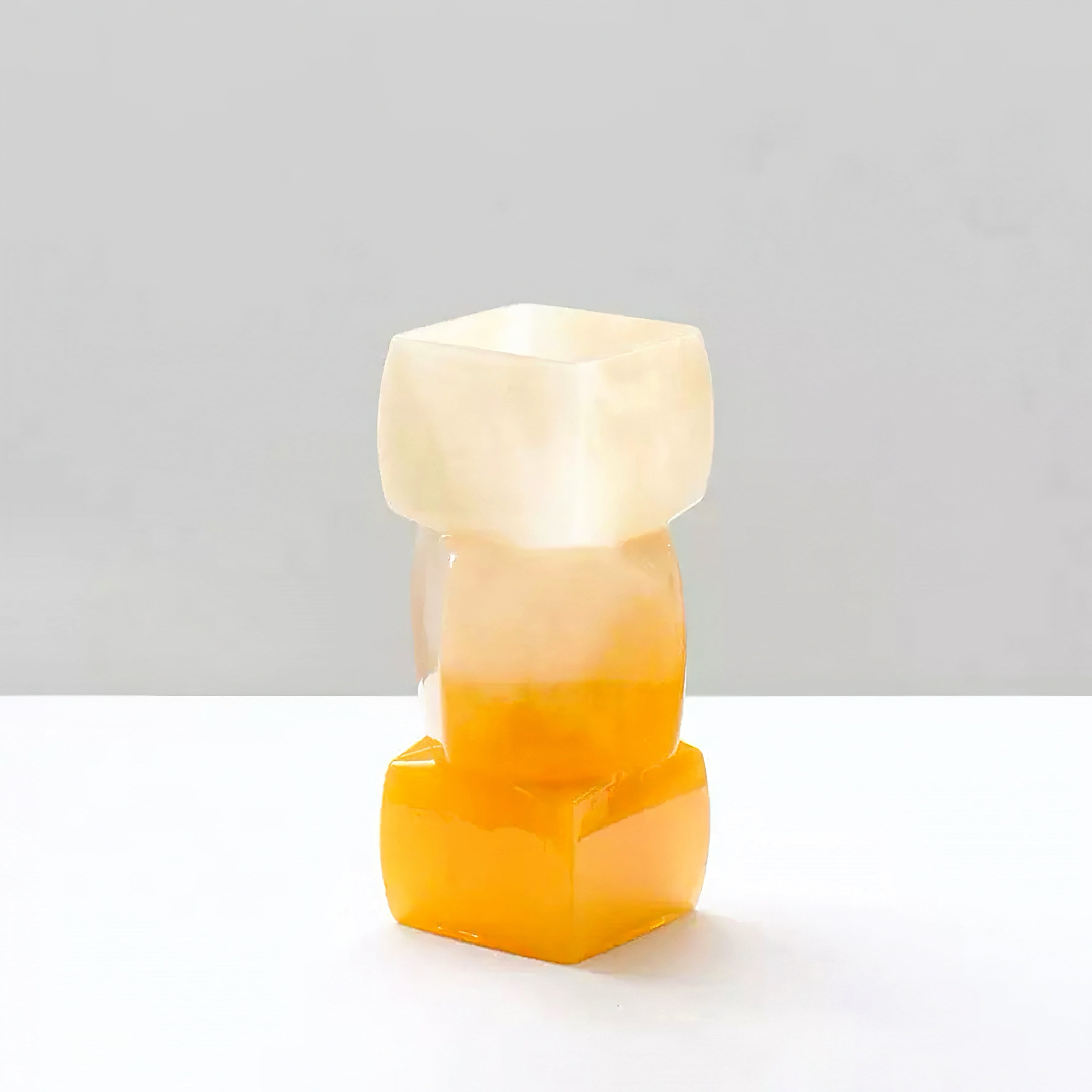 Amber Frost Stacks Vase (New)