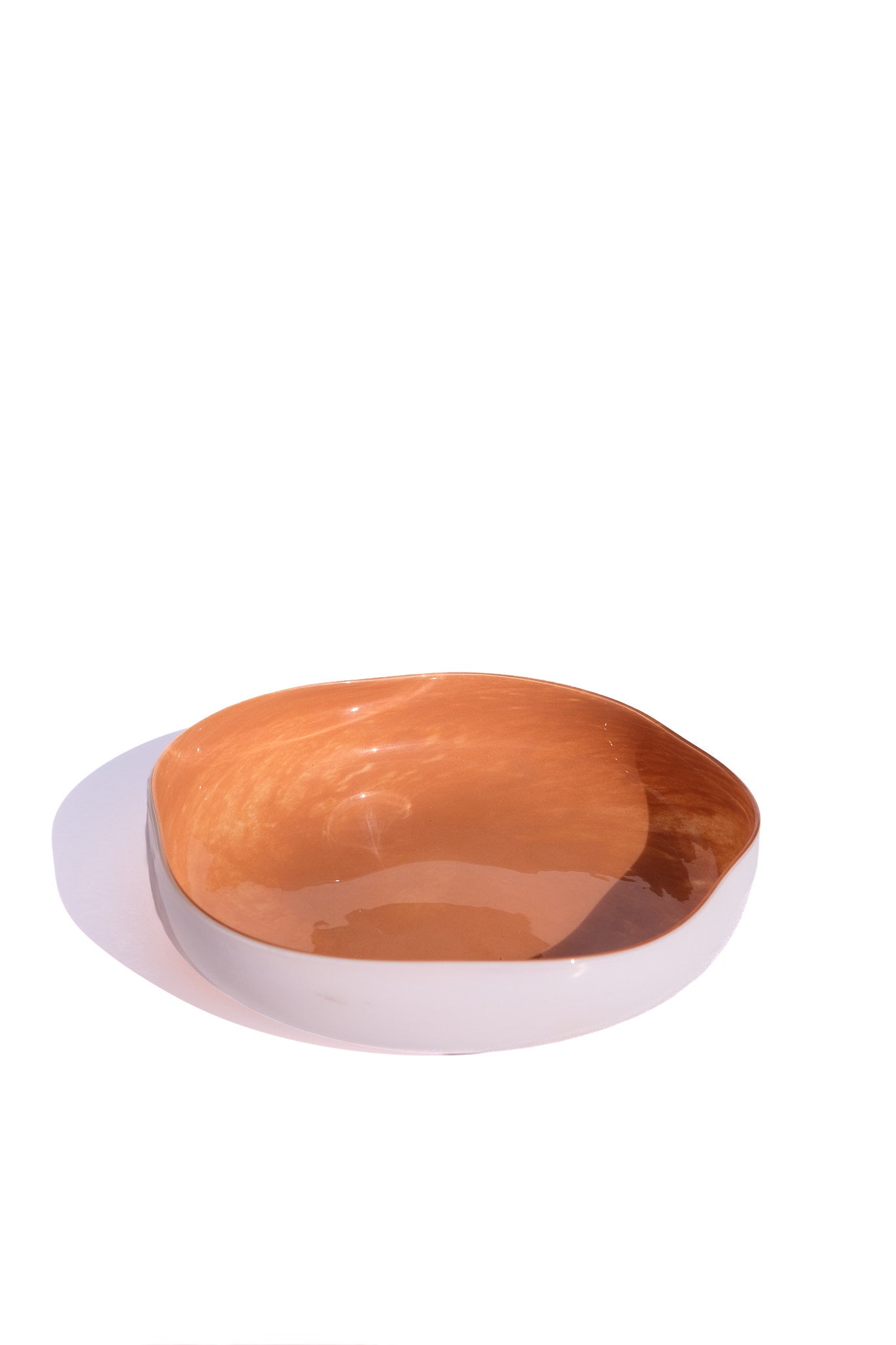 Amber Wave Ceramic Plate