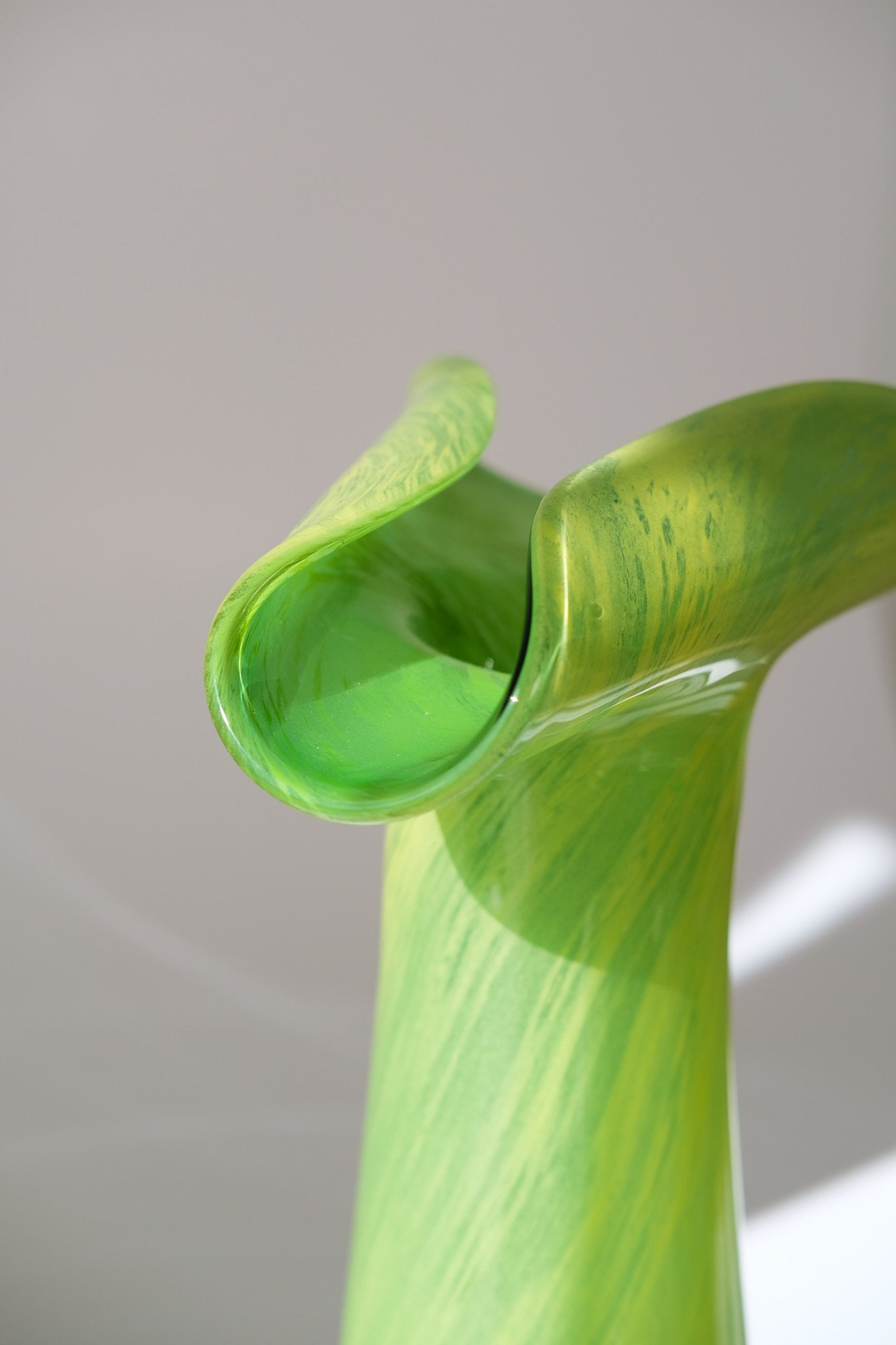 Green Whirl Vase